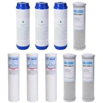 9 Pcs Water Filter Replacement Set Fit Reverse Osmosis Sediment Carbon B... - $60.99
