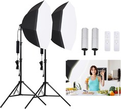 Portable Continuous Photography Lighting Kit, 95Cm/37.5&quot; Octagon Professional - $168.99