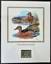 1986 Fulvous Whistling Duck Stamp Collector&#39;s Art Panel Signed by Don Balke #99 - £97.63 GBP