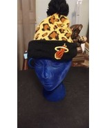 new era nba HWC miami heat beanie with tassel Cheetah  print Hardwood Cl... - $225.61 MXN