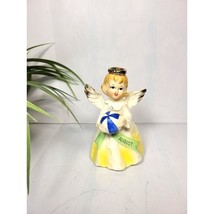 Vintage August Angle Birthday Girl Figurine, Beach Ball - £24.28 GBP