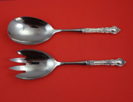Meadow Rose by Wallace Sterling Silver Salad Serving Set HHWS Custom 4-T... - $132.76