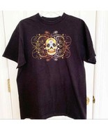 Billabong Multicolor Embroidered Skull Graphic Tee - $23.38