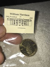 William Harrison 9 Th president 1841 coin ,token ,collection Gold 28mm A2 - £3.09 GBP