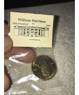 William Harrison 9 Th president 1841 coin ,token ,collection Gold 28mm A2 - £3.06 GBP