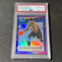 2020-21 Panini Donruss Optic #177 Udoka Azubuike AUTO 10 Signed Card PSA/DNA Enc - £67.21 GBP