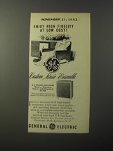 1953 General Electric Speaker Enclosure A1-406 Advertisement - £14.54 GBP