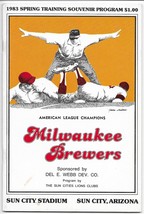 1983 Milwaukee Brewers Spring Training Souvenir Program- Sun City, Arizona - £10.55 GBP