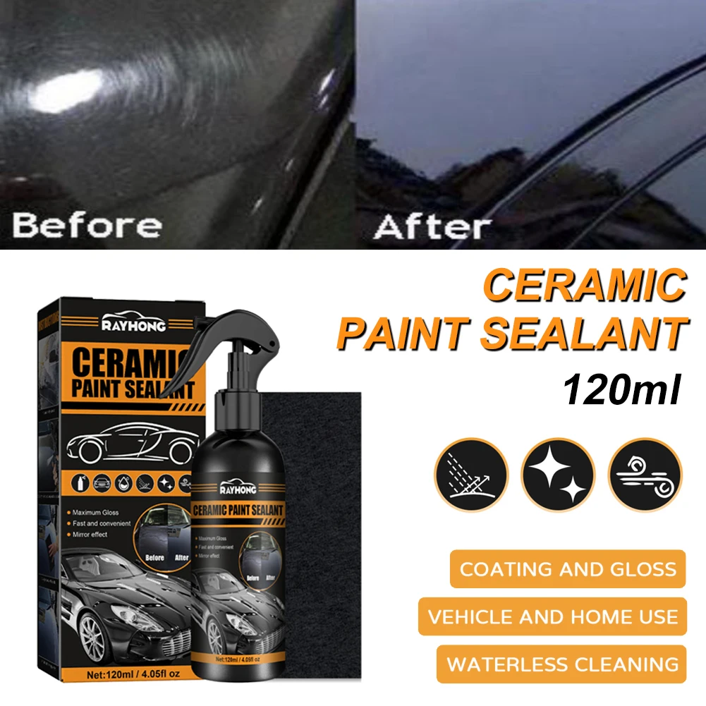 120ml Car Ceramic Coating Agent Anti Fog Car Paint Polishing Crystal Wax Spray - £15.25 GBP