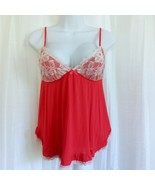 Victoria&#39;s Secret SEXY Red Babydoll Nightie Lace Rhinestone Triangle Top... - $685.95 MXN