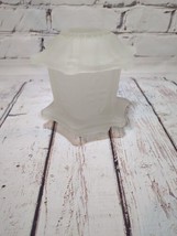 Homco Frosted Glass Japanese Pagoda Fairy Light Lamp Candle Holder  4.5&quot; - $13.56