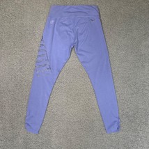 Puma Dry Cell Yoga Pants Womens M Lavender Cotton Ruched Ankle Logo 30x2... - £11.05 GBP