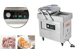 220V Double-Chamber Vacuum Packaging Machine for Meats Vegetables Sealing - £1,591.54 GBP