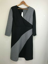 Adrienne Vittadini Womens M Medium Dress Black Gray Career Work Wear $13... - £27.04 GBP