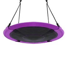 40 Inch Flying Saucer Tree Swing Indoor Outdoor Play Set-Purple - Color: Purple - £66.33 GBP