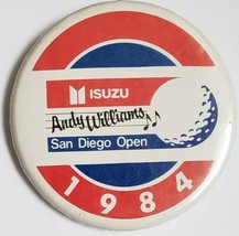 ISUZU Andy Williams San Diego Open 1984 2-1/2&quot;  Pinback Button - £7.81 GBP