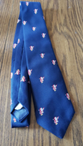 Buckingham Christmas Holiday Blue Santa Claus Necktie Tie - $6.92