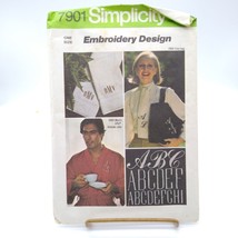 UNUSED Vintage Sewing PATTERN Simplicity 7901, Monogram Embroidery Desig... - $28.06