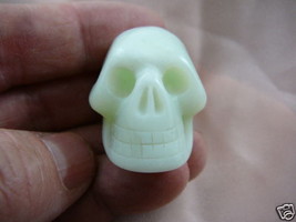 #HH9-3 HUMAN SKULL Green Jasper GEM skulls gemstone Cranium - $23.36