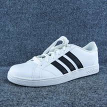 adidas Boys Sneaker Shoes Athletic White Synthetic Lace Up Size Y 3.5 Me... - $24.75