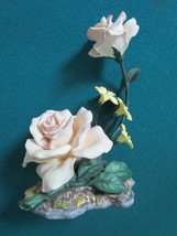 Lenox Peace Rose Sculpture Metal And Ceramic Gorgeous 6 /12 X 4&quot;[77] - £98.92 GBP