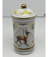 1993 Lenox Fine Porcelain The Spice Carousel Jar Oregano 3.75” Reindeer - £7.57 GBP