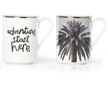Kate Spade NY White Spirit Of Adventure Mug Set Palm Tree Is Here Lenox ... - $26.00