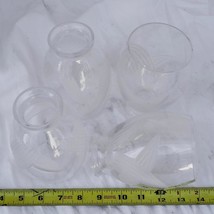 Lot of 4 Clear Etched Glass Lantern Lampshade Wall Chandelier Fireplace-... - $100.23