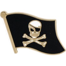 Skull &amp; Bones Pirate Flag Pin 7/8&quot; - £8.06 GBP