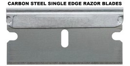 10 pack Single Edge RAZOR BLADES 1 1/2&quot; wide Carbon Steel Sharp Blade sc... - $418.66 MXN