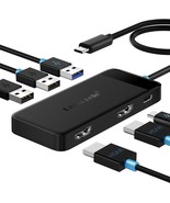 Docking Station Dual Monitor 6 in 1 USB C Hub w 4K HDMI 2 5Gbps USB 3.0 ... - $69.80