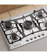 30 Inch Gas Cooktop LPG/NG Convertible RV Top Stoves Kitchen Stainless S... - €268,34 EUR
