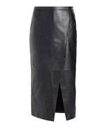 Genuine Lambskin Women&#39;s Skirt Black Handmade Leather Formal Stylish Fas... - €102,07 EUR+