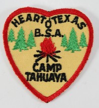 Vintage Heart O&#39; Texas Camp Tahuaya Twill Boy Scouts America BSA Camp Patch - £9.34 GBP
