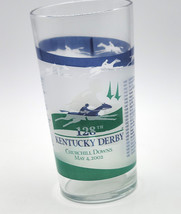 Kentucky Derby 128 2002 Commemorative Drink Glass Race Design Winning Ho... - £19.63 GBP