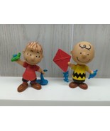 Peanuts Linus toy plane blanket Charlie Brown Kite figures set lot 2 PVC... - $10.39