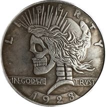 Moneda de fantasía estilo hobo: calavera de dólar de la paz de 1923 - $18.55 CAD