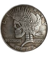 Moneda de fantasía estilo hobo: calavera de dólar de la paz de 1923 - $18.55 CAD