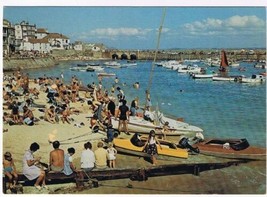 United Kingdom UK Postcard Cornwall St Ives Beach Boats People - £1.63 GBP