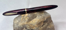 Vtg Sheaffer Balance 500 Fountain Pen Red Brown Striated Lever Feed AS IS - £31.69 GBP