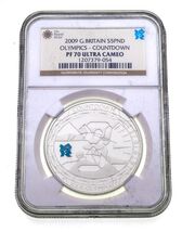 2009 Great Britain S5£ Olympics Countdown NGC PF70 Ultra Cameo - $164.69