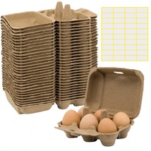 30 Pieces Paper Egg Cartons For Chicken Eggs Pulp Fiber Egg Tray Holder Bulk Hol - $32.99