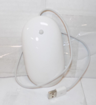 Apple Mac A1152 Wired Mighty Mouse White USB Optical Mouse - $13.70