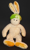 Mary Meyer Easter Bunny Rabbit Plush 13&quot; Stuffed Animal Toy 1999 Green Hat - $13.81