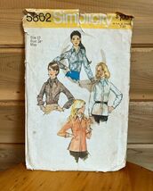 Simplicity Vintage Home Sewing Crafts Kit #5802 1973 Shirt Ascot - $17.36 CAD