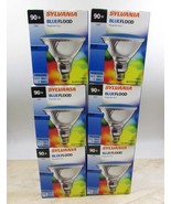6 PACK Sylvania 90W Watt Blue Flood Floodlight Bulb PAR 38, E26, USA Made - $35.63
