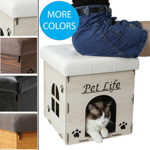 Pet Life Foldaway Collapsible Designer Cat House Furniture Bench (FN1) - £33.95 GBP