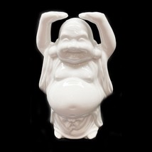 Hatai Happy Buddha White Ceramic Statue Raised Arms 8” New Original Box ... - £38.91 GBP