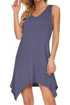 AUSELILY Women&#39;s Summer Beach Dresses Casual Sleeveless Sundress V-Neck ... - £8.12 GBP