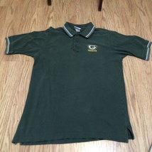 Green Bay Packers Polo Shirt Mens Large Green NFL Team Apparel Logo Golf - £9.58 GBP